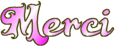 Gif animé merci en rose
